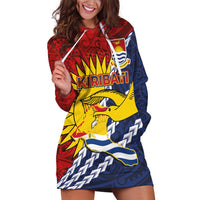 Kiribati Independence Day Hoodie Dress Polynesian and Melanesian Art Tattoo LT03 Red - Polynesian Pride