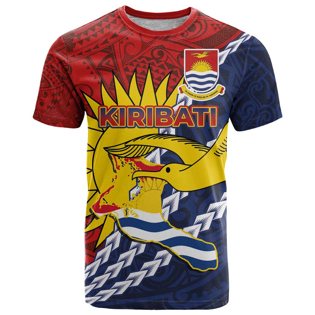 Kiribati Independence Day T Shirt Polynesian and Melanesian Art Tattoo LT03 Red - Polynesian Pride