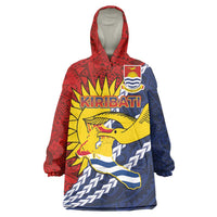 Kiribati Independence Day Wearable Blanket Hoodie Polynesian and Melanesian Art Tattoo LT03 One Size Red - Polynesian Pride