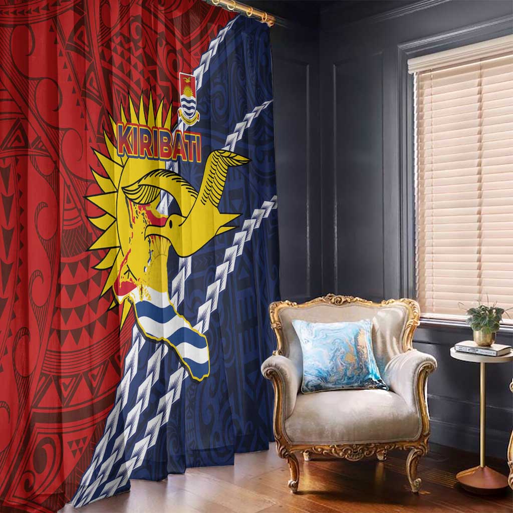 Kiribati Independence Day Window Curtain Polynesian and Melanesian Art Tattoo LT03 - Polynesian Pride