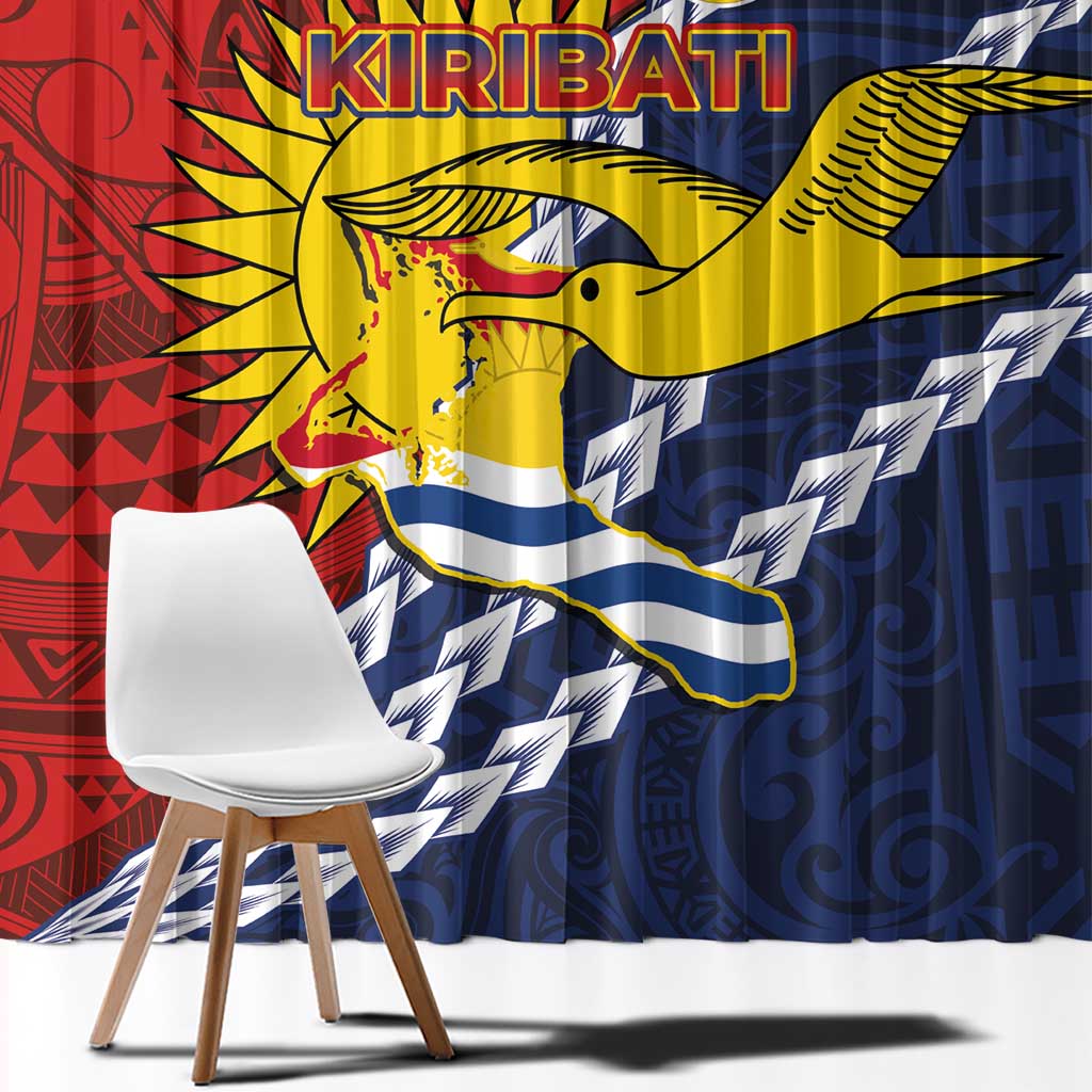 Kiribati Independence Day Window Curtain Polynesian and Melanesian Art Tattoo LT03 - Polynesian Pride