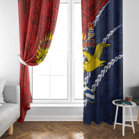 Kiribati Independence Day Window Curtain Polynesian and Melanesian Art Tattoo LT03 - Polynesian Pride