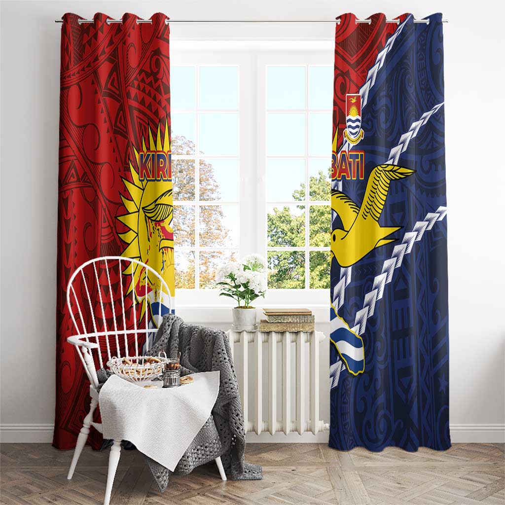 Kiribati Independence Day Window Curtain Polynesian and Melanesian Art Tattoo LT03 - Polynesian Pride