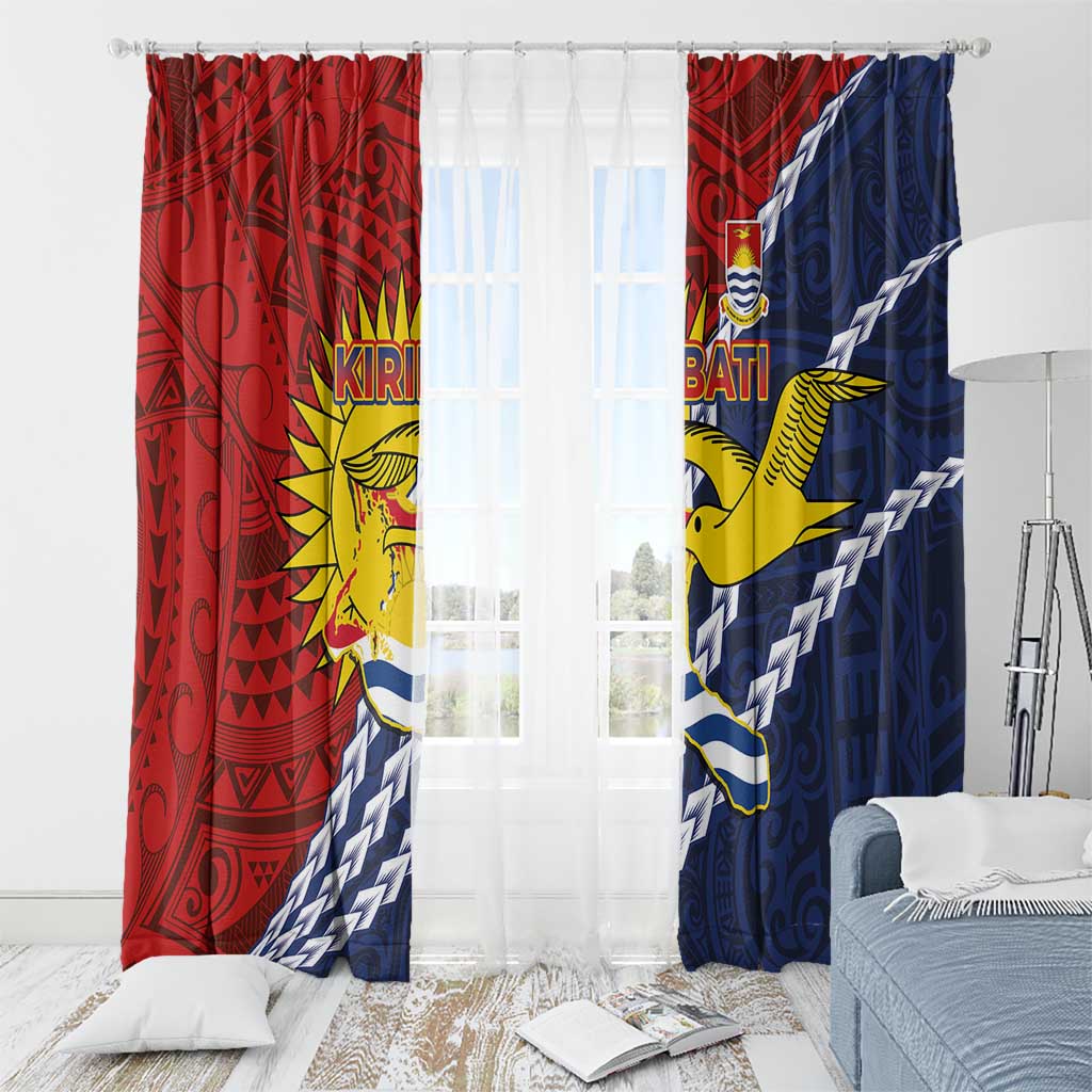 Kiribati Independence Day Window Curtain Polynesian and Melanesian Art Tattoo LT03 - Polynesian Pride