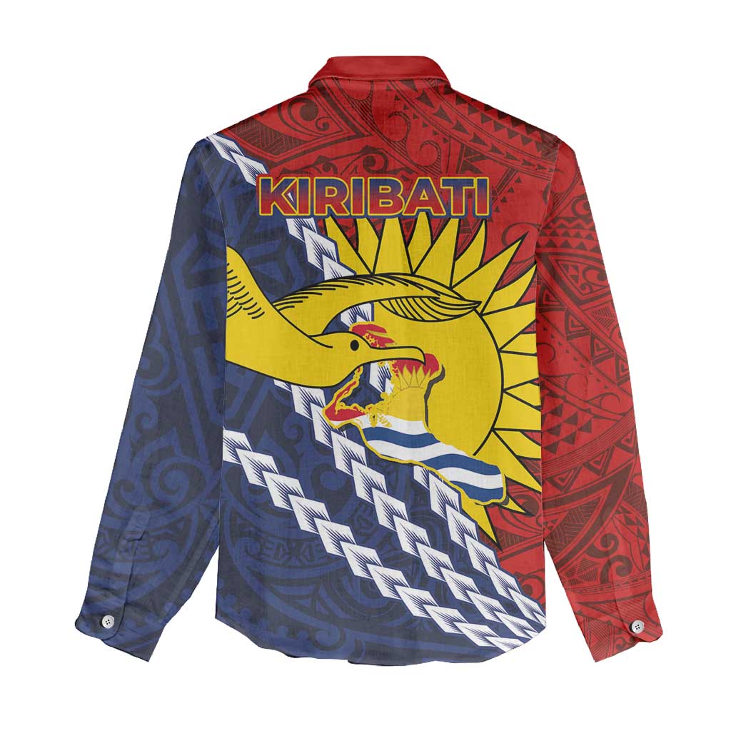 Kiribati Independence Day Women Casual Shirt Polynesian and Melanesian Art Tattoo