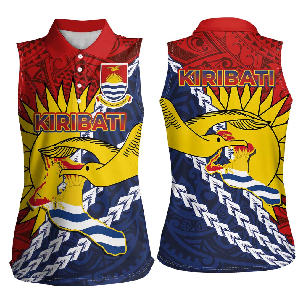 Kiribati Independence Day Women Sleeveless Polo Shirt Polynesian and Melanesian Art Tattoo LT03 - Polynesian Pride