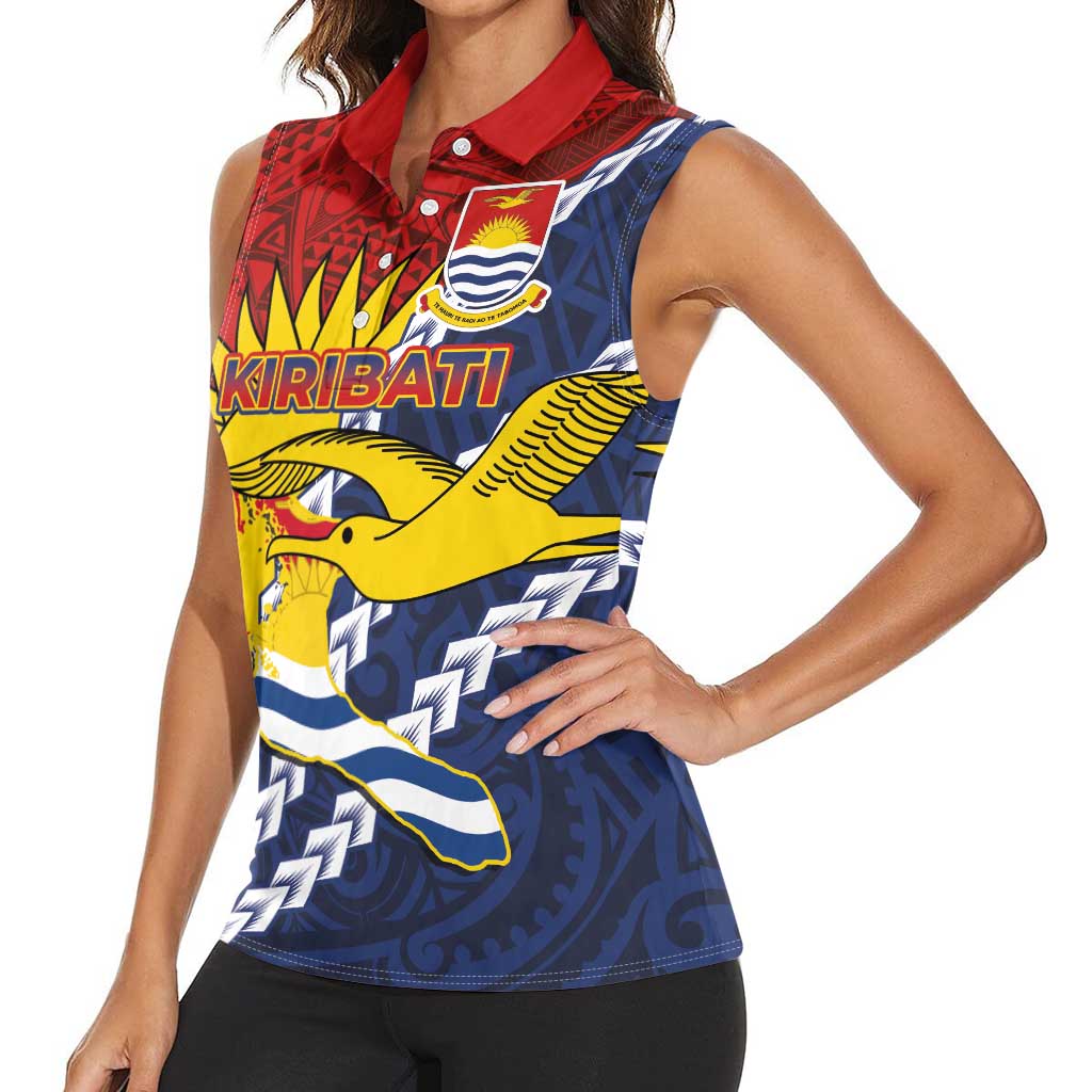 Kiribati Independence Day Women Sleeveless Polo Shirt Polynesian and Melanesian Art Tattoo LT03 - Polynesian Pride