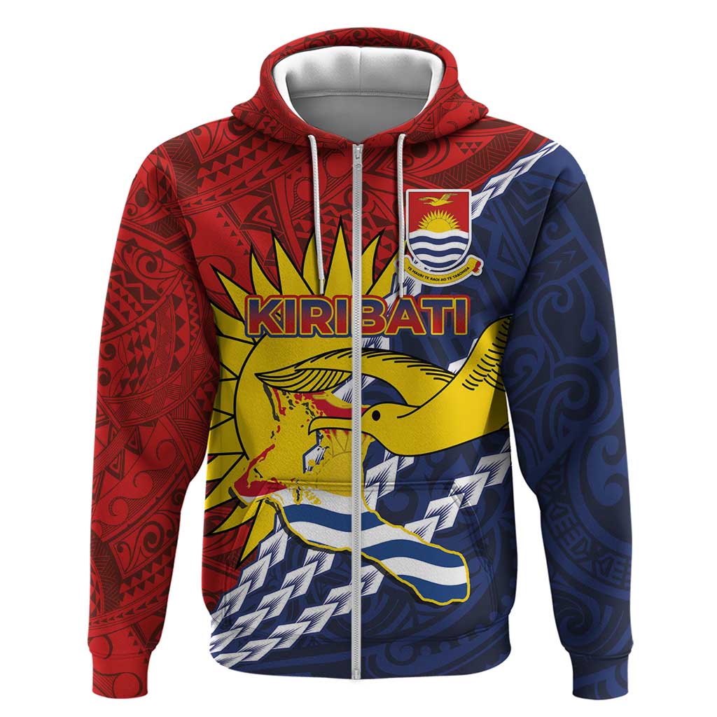 Kiribati Independence Day Zip Hoodie Polynesian and Melanesian Art Tattoo