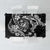 Guam Dolphins Tribal Tattoo Tablecloth Polynesian Art and Tropical Flower Grayscale
