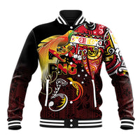 Papua New Guinea 2025 Baseball Jacket 50th Independence Day Anniversary LT03 Unisex Red - Polynesian Pride