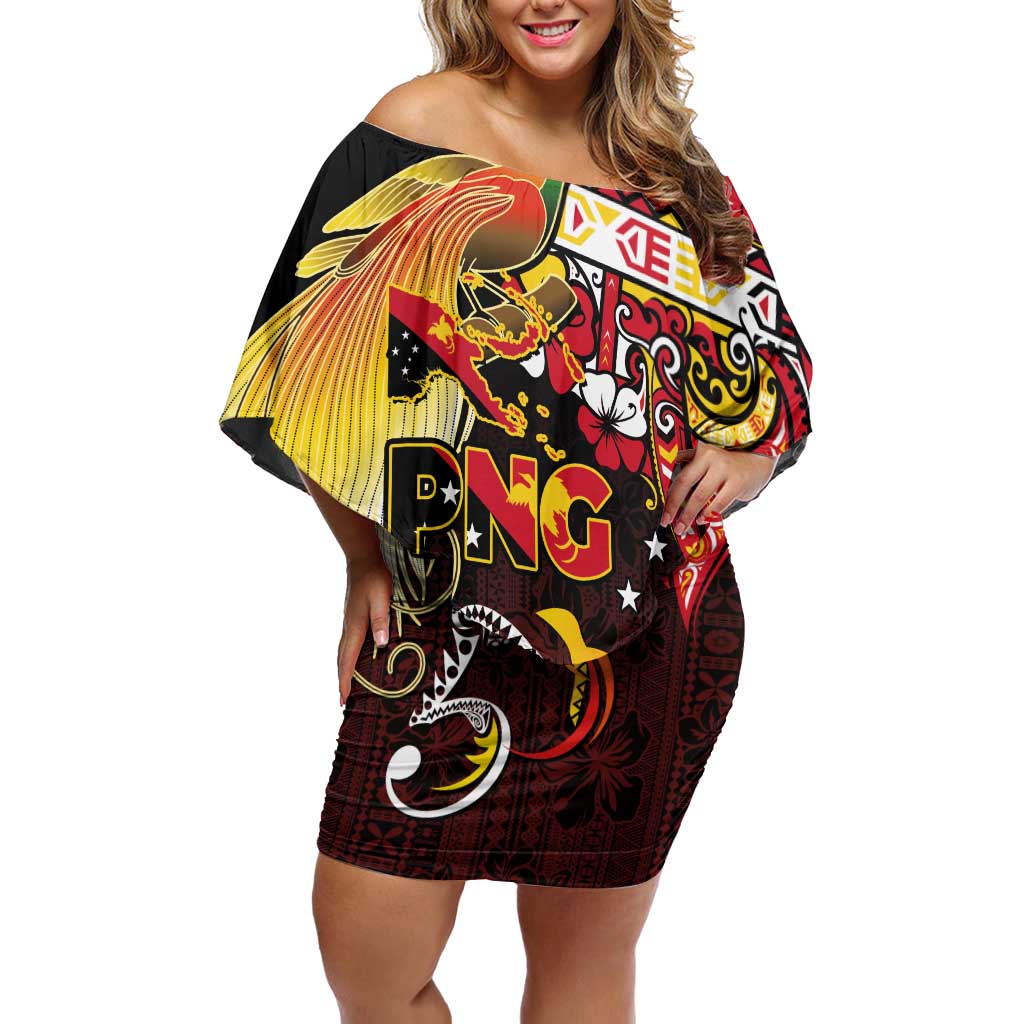 Papua New Guinea 2025 Family Matching Off Shoulder Short Dress and Hawaiian Shirt 50th Independence Day Anniversary