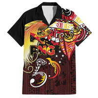 Papua New Guinea 2025 Family Matching Short Sleeve Bodycon Dress and Hawaiian Shirt 50th Independence Day Anniversary LT03 Dad's Shirt - Short Sleeve Red - Polynesian Pride