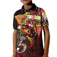 Papua New Guinea 2025 Kid Polo Shirt 50th Independence Day Anniversary LT03 Kid Red - Polynesian Pride