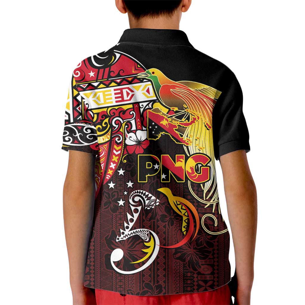 Papua New Guinea 2025 Kid Polo Shirt 50th Independence Day Anniversary LT03 - Polynesian Pride