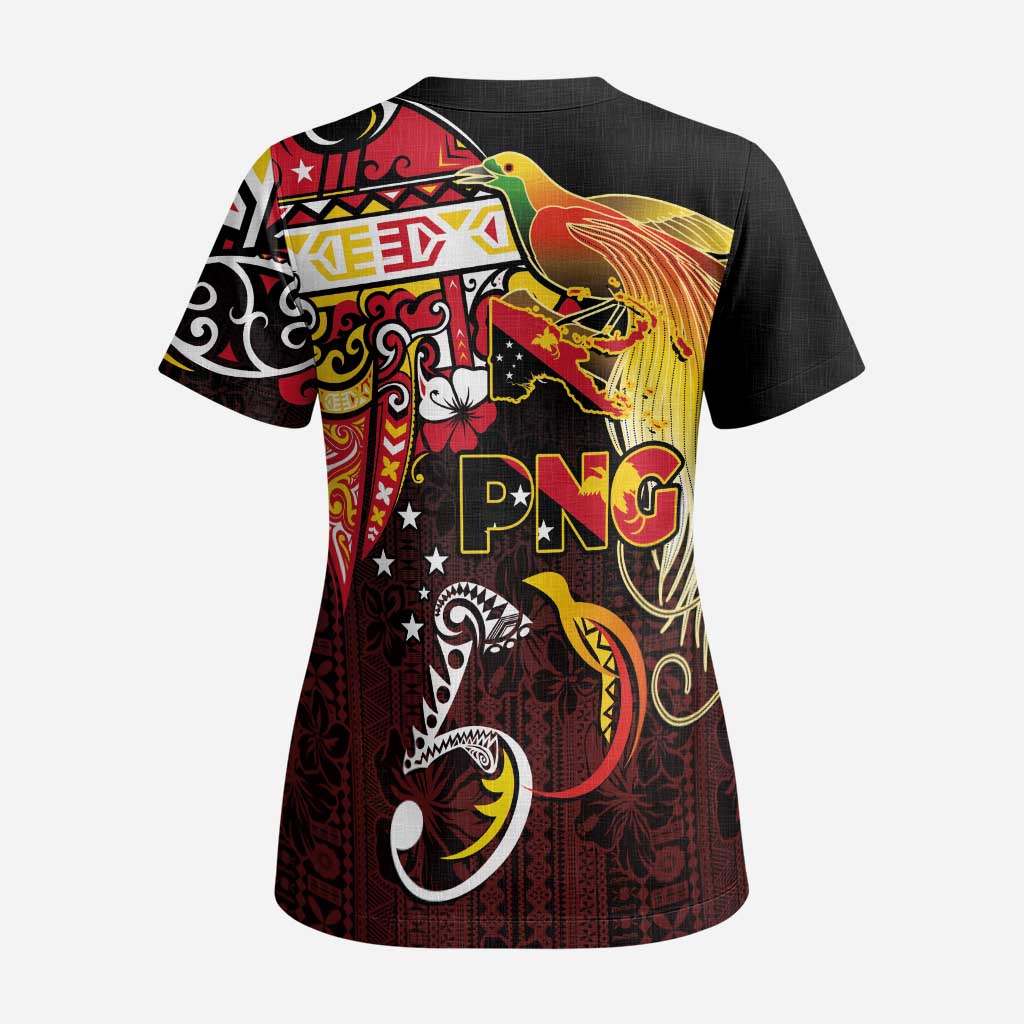 Papua New Guinea 2025 Scrub Top 50th Independence Day Anniversary - Polynesian Pride