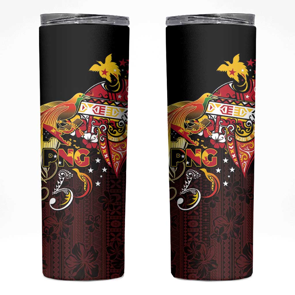 Papua New Guinea 2025 Skinny Tumbler 50th Independence Day Anniversary LT03 Red - Polynesian Pride