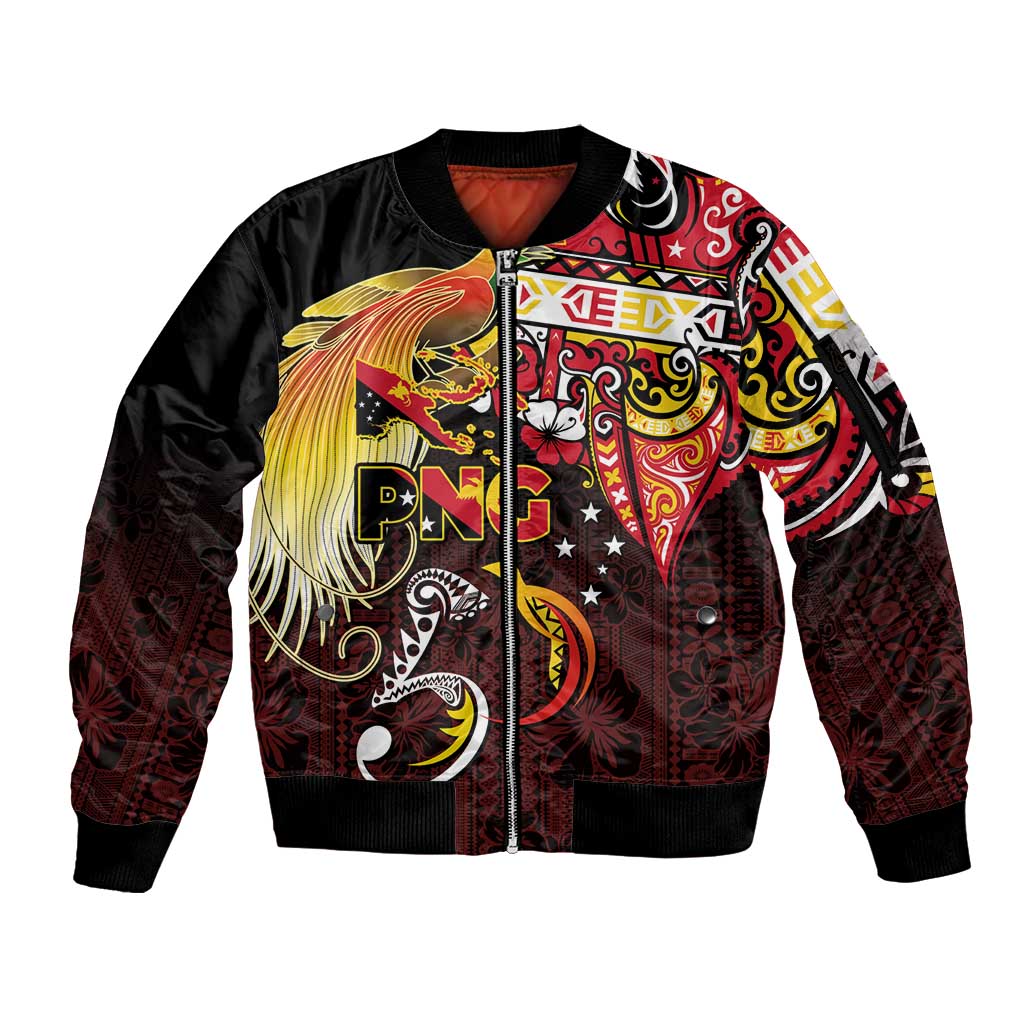Papua New Guinea 2025 Sleeve Zip Bomber Jacket 50th Independence Day Anniversary