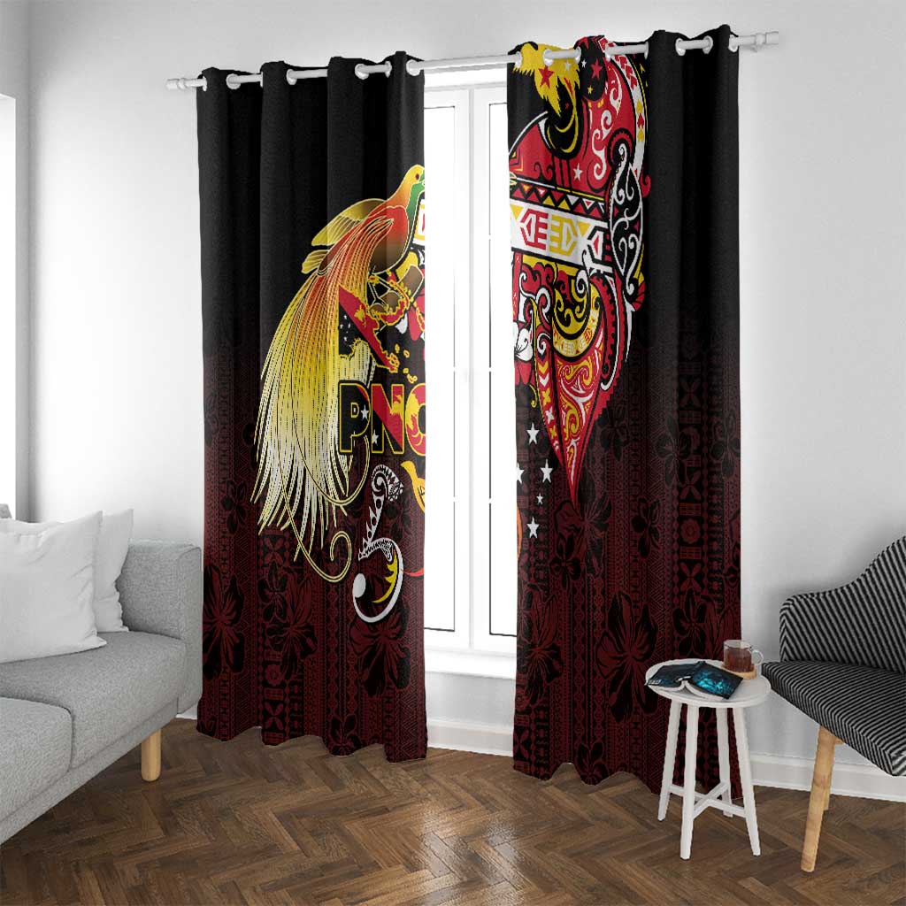 Papua New Guinea 2025 Window Curtain 50th Independence Day Anniversary LT03 With Grommets Red - Polynesian Pride