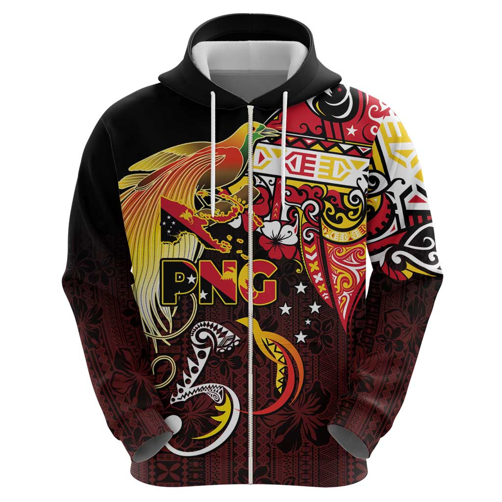 Papua New Guinea 2025 Zip Hoodie 50th Independence Day Anniversary LT03 - Polynesian Pride
