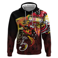 Papua New Guinea 2025 Zip Hoodie 50th Independence Day Anniversary LT03 Pullover Hoodie Red - Polynesian Pride