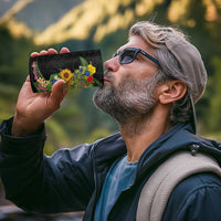 Hawaiian Tropical Plants and Chameleon 4 in 1 Can Cooler Tumbler Polynesian Art Colorful - Polynesian Pride