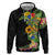 Hawaiian Tropical Plants and Chameleon Zip Hoodie Polynesian Art Colorful - Polynesian Pride