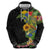 Hawaiian Tropical Plants and Chameleon Zip Hoodie Polynesian Art Colorful - Polynesian Pride