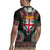 Fiji Coat of Arms Traditional Dashiki Rugby Jersey Tapa Art and Palm Leaves Pattern Black Color - Polynesian Pride