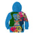 Malampa Fiji Day Kid Hoodie Tropical Plants Mix Polynesian and Tapa Pattern LT03 - Polynesian Pride