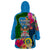 Malampa Fiji Day Wearable Blanket Hoodie Tropical Plants Mix Polynesian and Tapa Pattern LT03 - Polynesian Pride