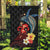 Hawaiian Whale and Volcanic Eruption Garden Flag Hibiscus and Kakau Pattern