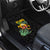 Hawaiian Halloween Car Mats Aloha Pinapple with Mysterious Hands and Polynesian Tribal Tattoo