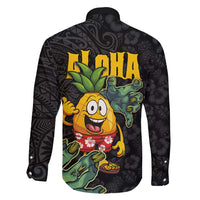 Hawaiian Halloween Family Matching Summer Maxi Dress and Hawaiian Shirt Aloha Pinapple with Mysterious Hands and Polynesian Tribal Tattoo LT03 - Polynesian Pride