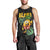 Hawaiian Halloween Men Tank Top Aloha Pinapple with Mysterious Hands and Polynesian Tribal Tattoo