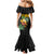 Hawaiian Halloween Mermaid Dress Aloha Pinapple with Mysterious Hands and Polynesian Tribal Tattoo