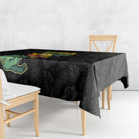 Hawaiian Halloween Tablecloth Aloha Pinapple with Mysterious Hands and Polynesian Tribal Tattoo LT03 - Polynesian Pride