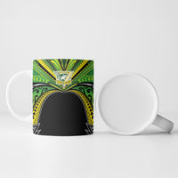 Cook Islands Rugby League Custom Ceramic Mug Polynesian and Tatau Tribal Art - Black Color LT03 - Polynesian Pride