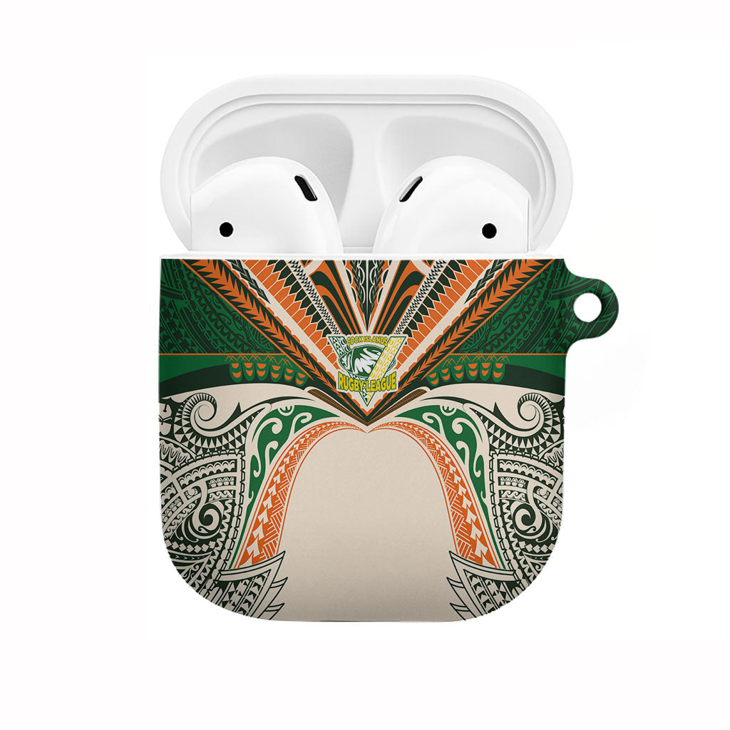 Cook Islands Rugby League AirPods Case Polynesian and Tatau Tribal Art - Retro Palette