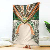 Cook Islands Rugby League Blanket Polynesian and Tatau Tribal Art - Retro Palette LT03 - Polynesian Pride