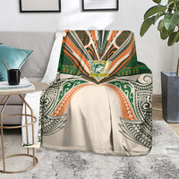Cook Islands Rugby League Blanket Polynesian and Tatau Tribal Art - Retro Palette LT03 - Polynesian Pride