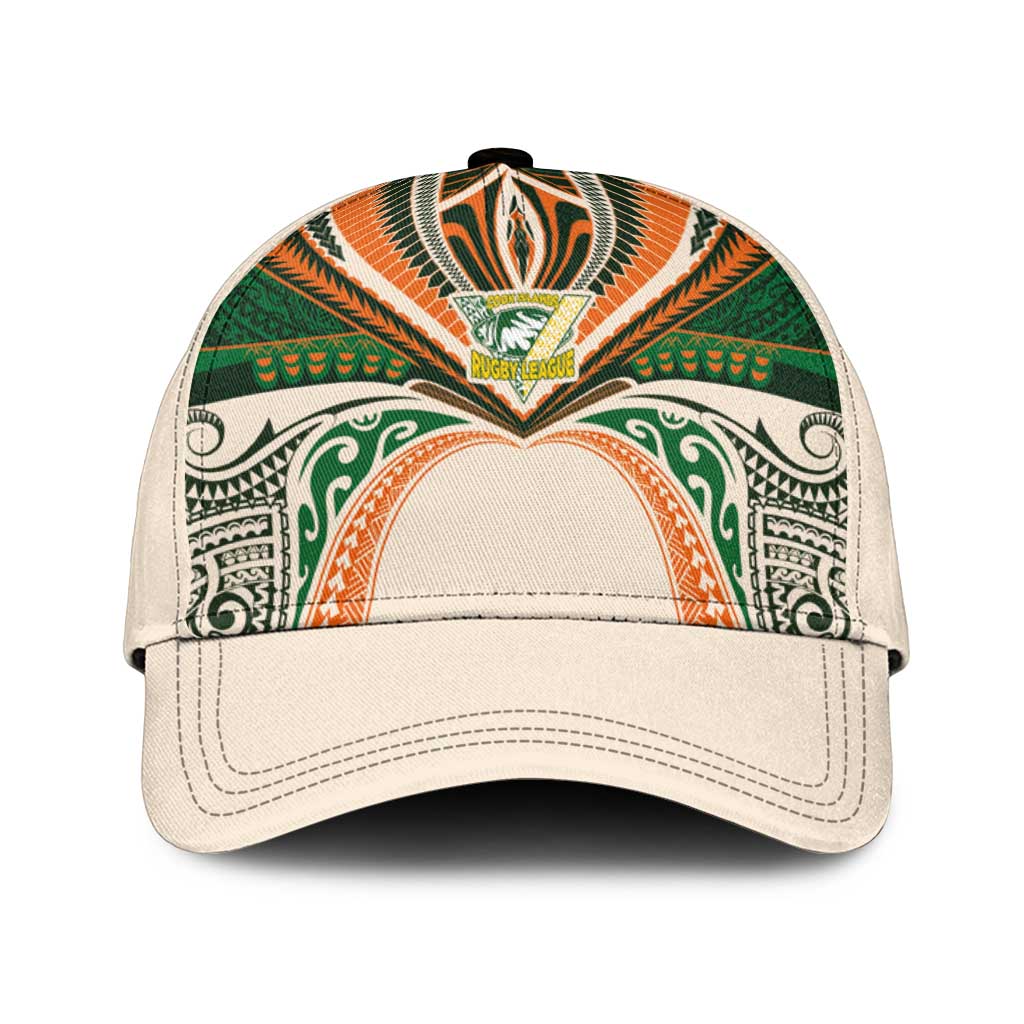 Cook Islands Rugby League Classic Cap Polynesian and Tatau Tribal Art - Retro Palette LT03 Universal Fit Multicolor - Polynesian Pride