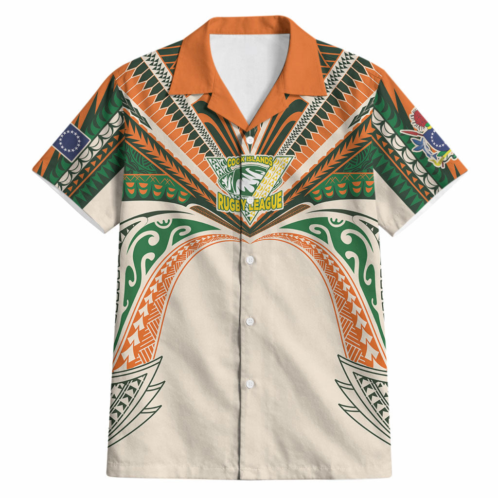 Cook Islands Rugby League Custom Hawaiian Shirt Polynesian and Tatau Tribal Art - Retro Palette LT03 Multicolor - Polynesian Pride