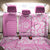 Hawaii Kauai Island Back Car Seat Cover Hibiscus Pattern Seamless Tribal Simple Pink