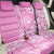 Hawaii Kauai Island Back Car Seat Cover Hibiscus Pattern Seamless Tribal Simple Pink