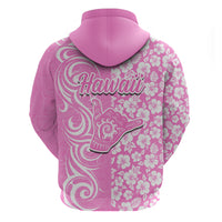 Hawaii Kauai Island Hoodie Hibiscus Pattern Seamless Tribal Simple Pink LT03 - Polynesian Pride
