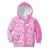 Hawaii Kauai Island Kid Hoodie Hibiscus Pattern Seamless Tribal Simple Pink LT03 Pink - Polynesian Pride