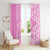 Hawaii Kauai Island Window Curtain Hibiscus Pattern Seamless Tribal Simple Pink LT03 - Polynesian Pride