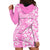 Custom Hawaii Kauai Island Hoodie Dress Hibiscus Pattern Seamless Tribal Simple Pink LT03 - Polynesian Pride