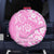 Custom Hawaii Kauai Island Spare Tire Cover Hibiscus Pattern Seamless Tribal Simple Pink LT03 Pink - Polynesian Pride