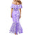 Hawaii Kauai Island Mermaid Dress Hibiscus Pattern Seamless Tribal Simple Purple LT03 - Polynesian Pride